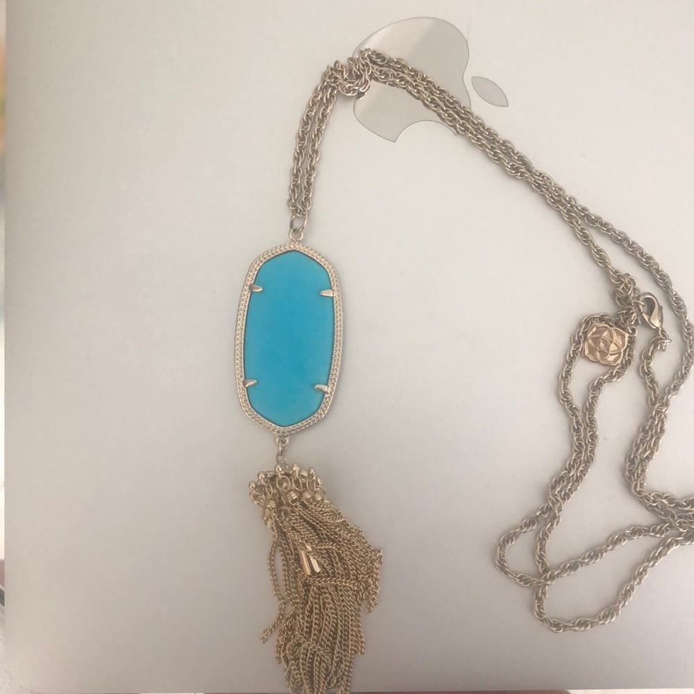 Kendra Scott Rayne necklace in gold/turquoise